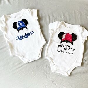 First Impressions Dodgers & Disney baby bodysuits